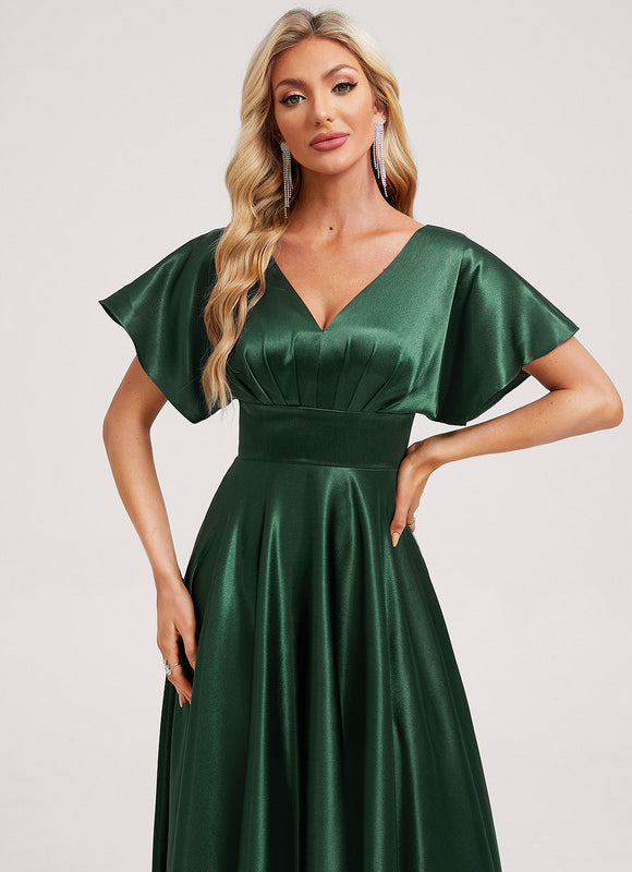 Robe Longue Satin Demoiselle D'Honneur - gallery 3