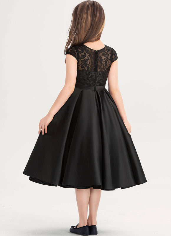 Robe Demoiselle D'Honneur Noire Chic - gallery 3