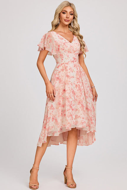 Robe Demoiselle D'Honneur Asymétrique Fluide - gallery 3