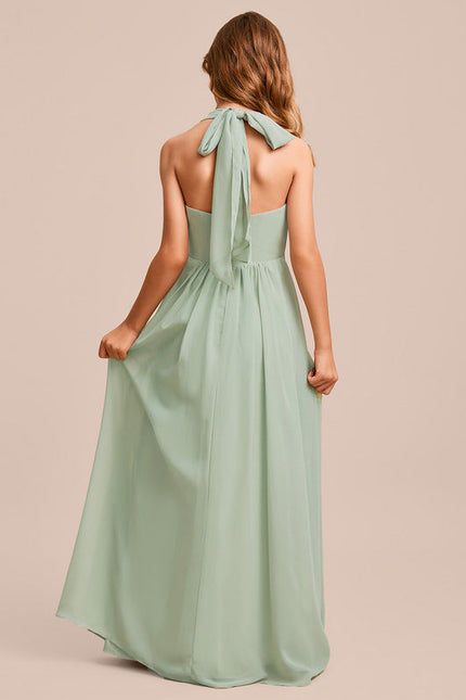 Robe Demoiselle D'Honneur Mousseline Ciel - gallery 5