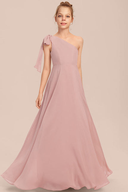 Robe Demoiselle D'Honneur Unicolore Élégante - gallery 2