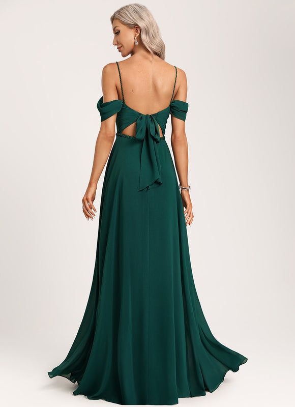 Robe Demoiselle D'Honneur Émeraude Élancée - gallery 1