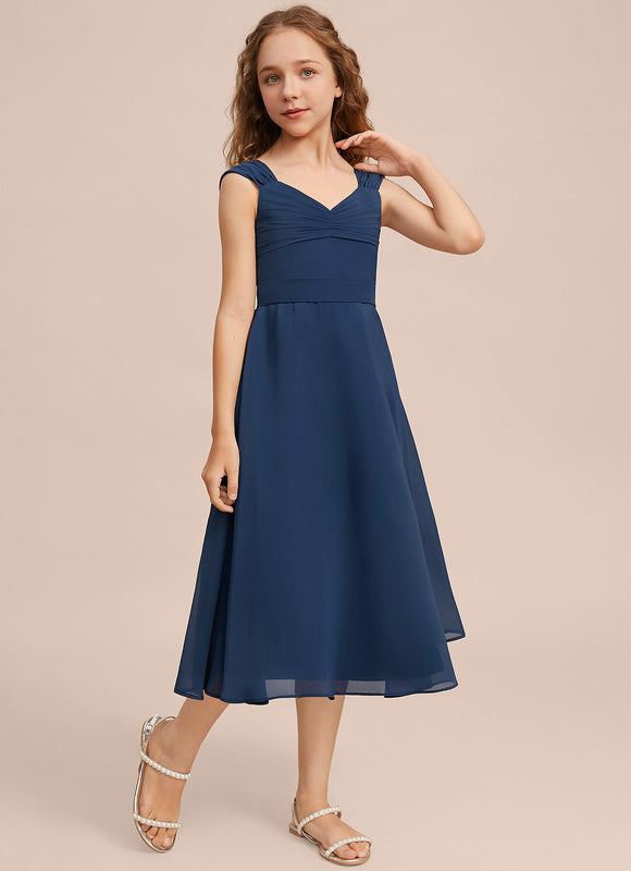 Robe Demoiselle D'Honneur Marine Élégante - gallery 6