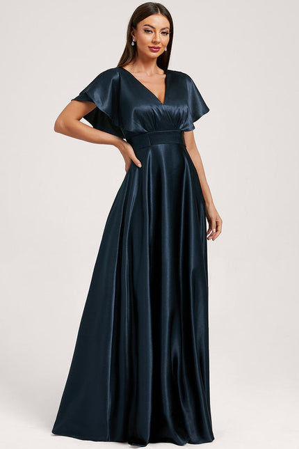 Robe Longue Satin Demoiselle D'Honneur - gallery 3