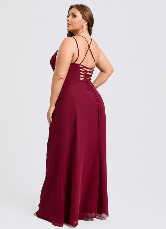 Robe Demoiselle D'Honneur Col Carré Ébène - gallery 9