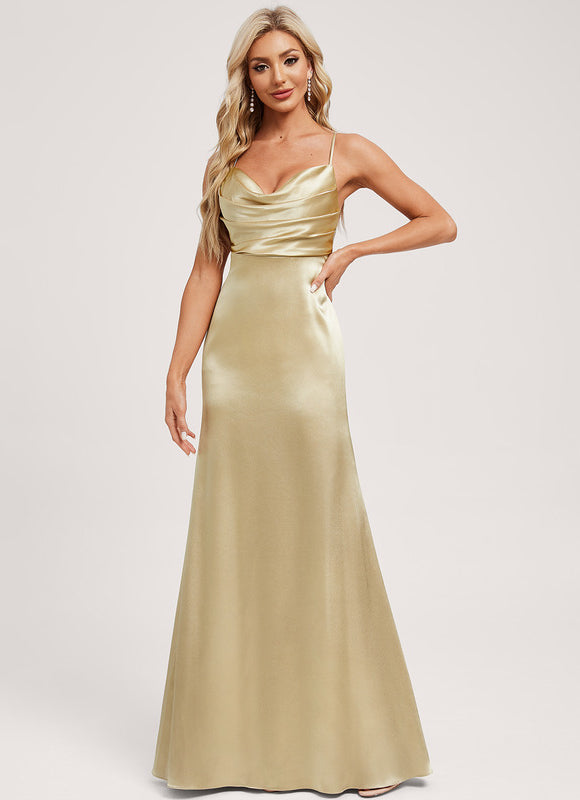 Robe Demoiselle D'Honneur Ombre De Satin Éclatant