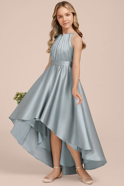 Robe Demoiselle D'Honneur Satin Fluide Asymétrique - gallery 3