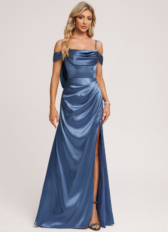 Robe Demoiselle D'Honneur Satin Éclatant