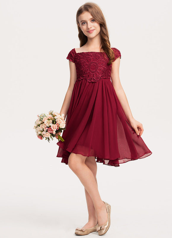 Robe Demoiselle D'Honneur Élégance Cerise