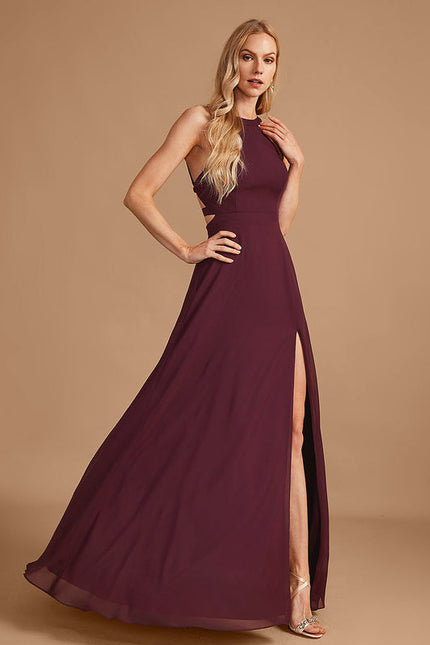 Robe Demoiselle D'Honneur Verte Lueur Flottante - gallery 4