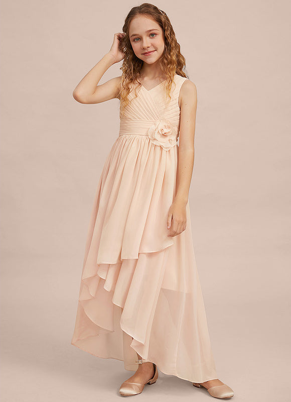 Robe Demoiselle D'Honneur Flou Pêche - gallery 1