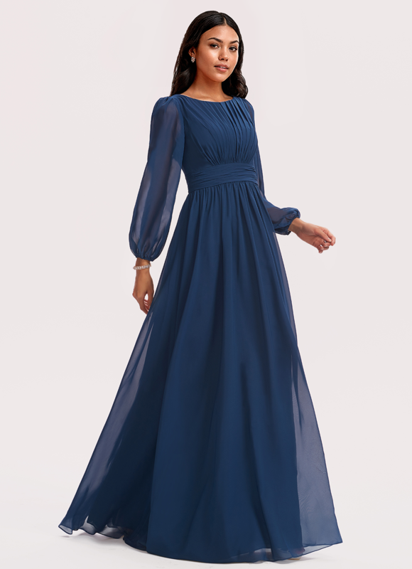 Robe Demoiselle D'Honneur Émeraude Fluide - gallery 1