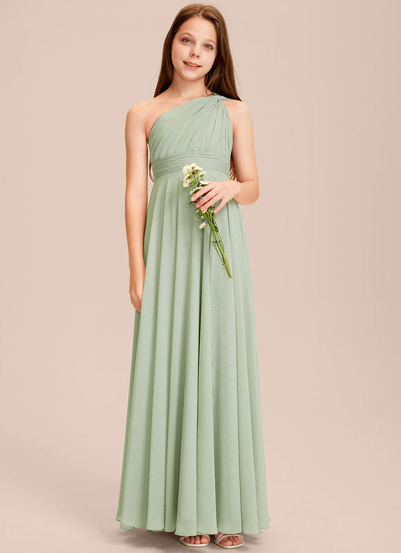 Robe Demoiselle D'Honneur Vert Poudré Élégant - gallery 5