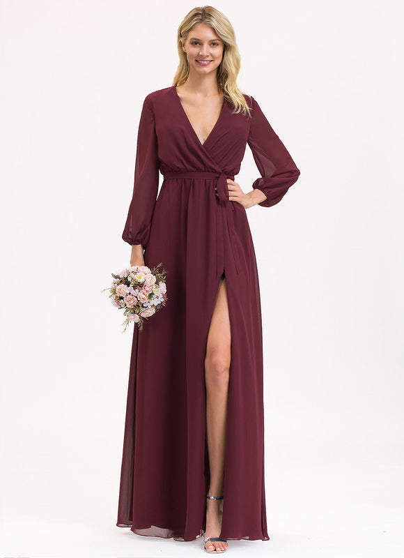 Robe Demoiselle D'Honneur Éclat Bordeaux