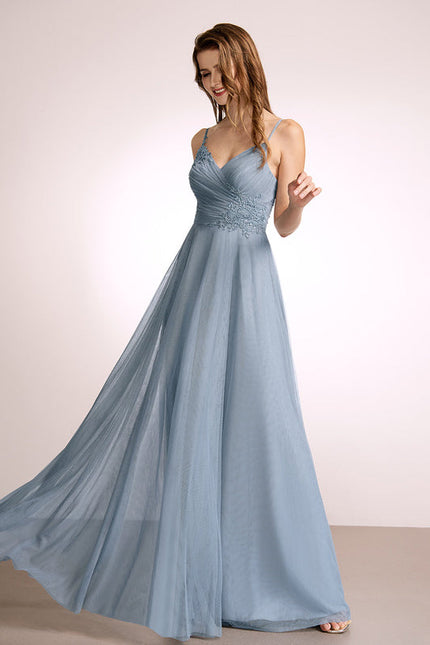 Robe Demoiselle D'Honneur Azur Brumeux