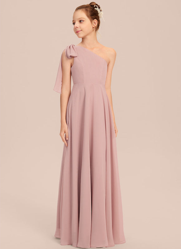 Robe Demoiselle D'Honneur Unicolore Élégante - gallery 5