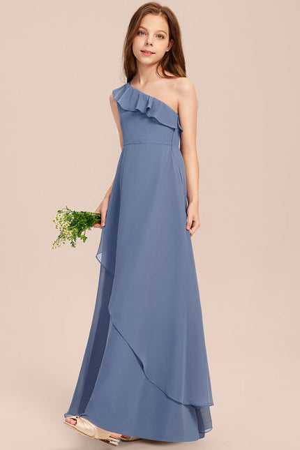 Robe Demoiselle D'Honneur Vert Poudré Élégant - gallery 2