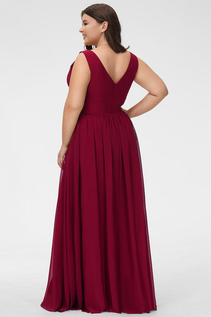 Robe Demoiselle D'Honneur Mousseline Beige - gallery 7