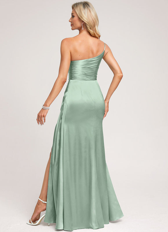 Robe Demoiselle D'Honneur Fluide Argentée - gallery 3