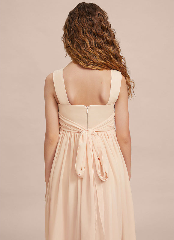 Robe Demoiselle D'Honneur Flou Pêche - gallery 5