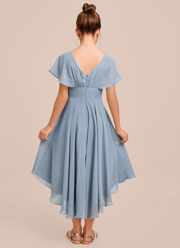 Robe Demoiselle D'Honneur Nuit Marine Fluide - gallery 6