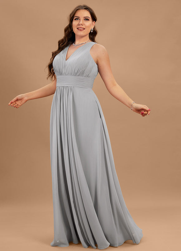 Robe Demoiselle D'Honneur Élégance Marine Flottante - gallery 9